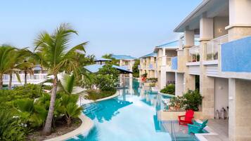 2 outdoor pools, pool umbrellas, sun loungers