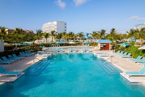 2 outdoor pools, pool umbrellas, sun loungers