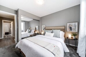 2 bedrooms, desk, iron/ironing board, travel cot