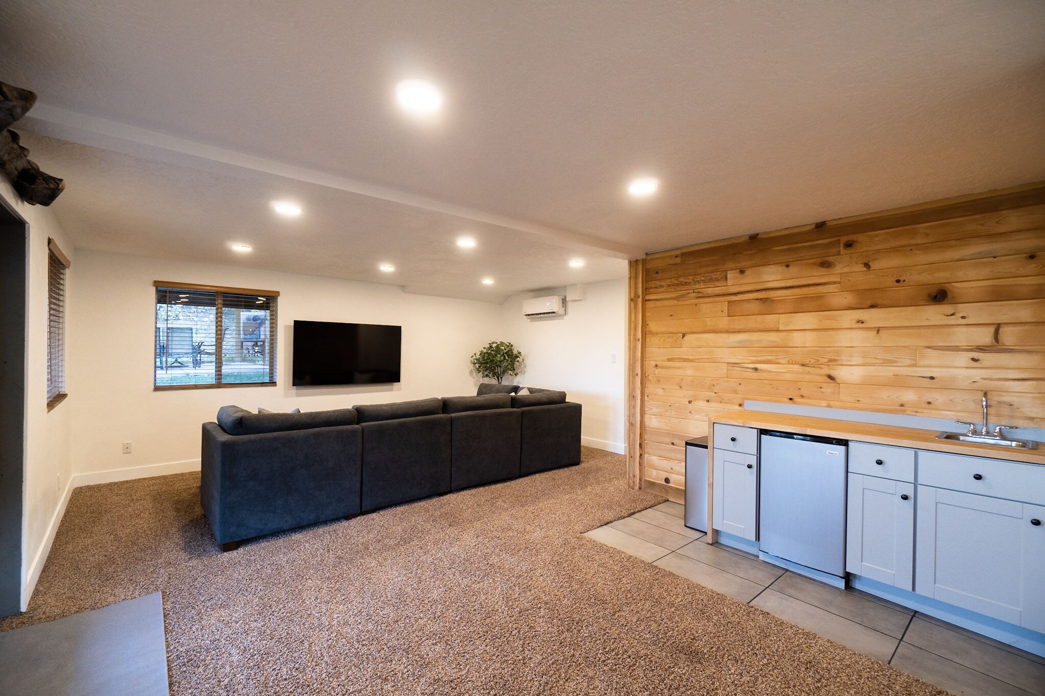 Smart TV, fireplace