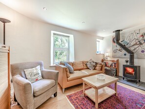TV, fireplace, video-game console - Tan y Castell Cottage (Llanmill, near Narberth)