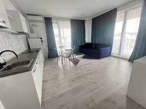 Hypo-allergenic bedding, iron/ironing board, free WiFi, bed sheets - Grey Residence Apartaments (Tunari)
