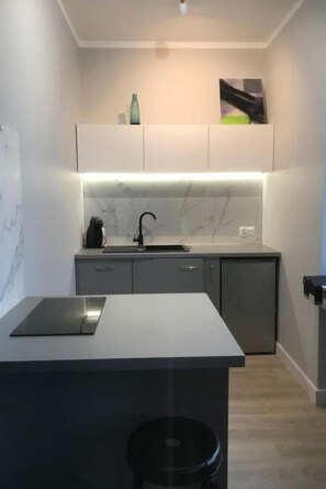 Réfrigérateur, four, plaque de cuisson