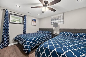 2 habitaciones, tabla de planchar con plancha, cuna de viaje y wifi 