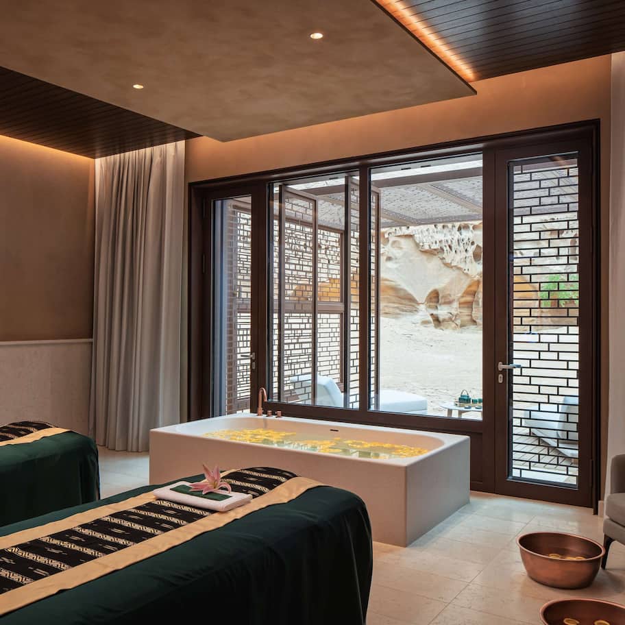 Couples treatment rooms, deep-tissue massages, body wraps, body scrubs