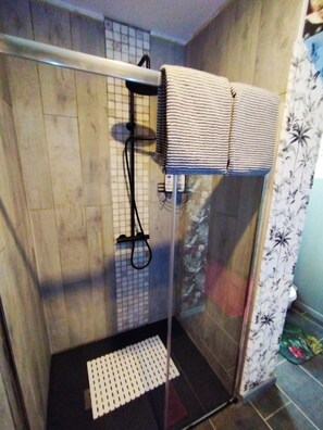 Shower, hair dryer, towels, soap - Gîte La Burthe (Monprimblanc)