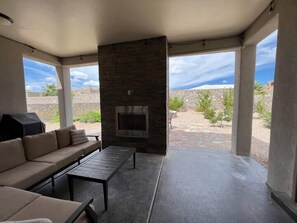 TV, fireplace - Purple Sage Garden Retreat (Las Cruces)