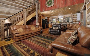 Televisión, chimenea, videojuegos y reproductor de DVD 