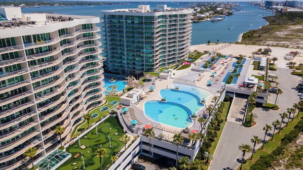 Exterior - Four Bedroom Condo with Views of the Gulf of Mexico and Perdido Bay! Complimentary Boat Slip! (Orange Beach)