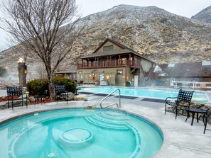 Outdoor pool, a heated pool