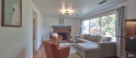 Smart TV, foosball, books, offices