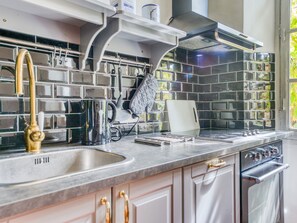 Fridge, microwave, dishwasher