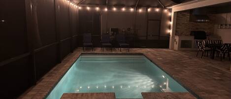 Outdoor pool, a heated pool