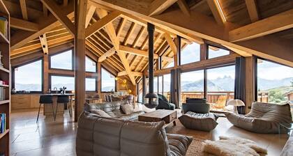 Chalet sur les pistes avec sauna et vue Aiguilles d'Arves