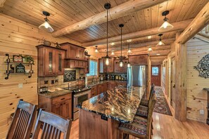 Fridge, microwave, stovetop, dishwasher - Island Park Cabin w/ Stunning Forest Views! (Island Park)