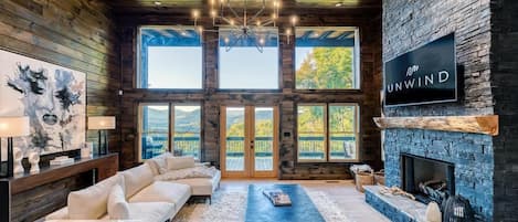 TV, fireplace, offices