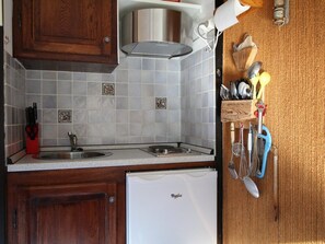 Microwave - Studio for 4 on slopes in Flaine, parking, ski locker, terrace (Flaine)