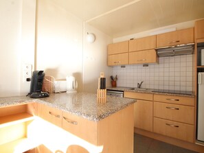 Fridge, microwave, dishwasher
