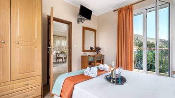 1 slaapkamer, een strijkplank/strijkijzer, gratis wifi, beddengoed