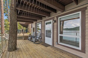 Terrace/patio - Waterfront, Whitefish Lake Condo, 3A! (Whitefish)