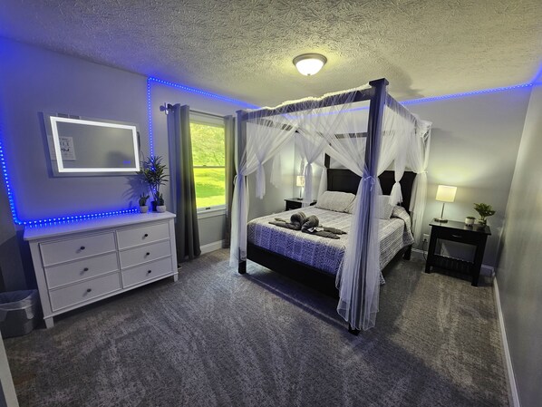 2 makuuhuonetta, silitysrauta/-lauta, vauvan matkasänky, ilmainen Wi-Fi