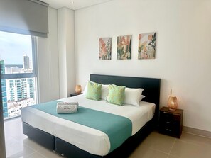Appartement | Draps en coton égyptien, literie de qualité supérieure, surmatelas