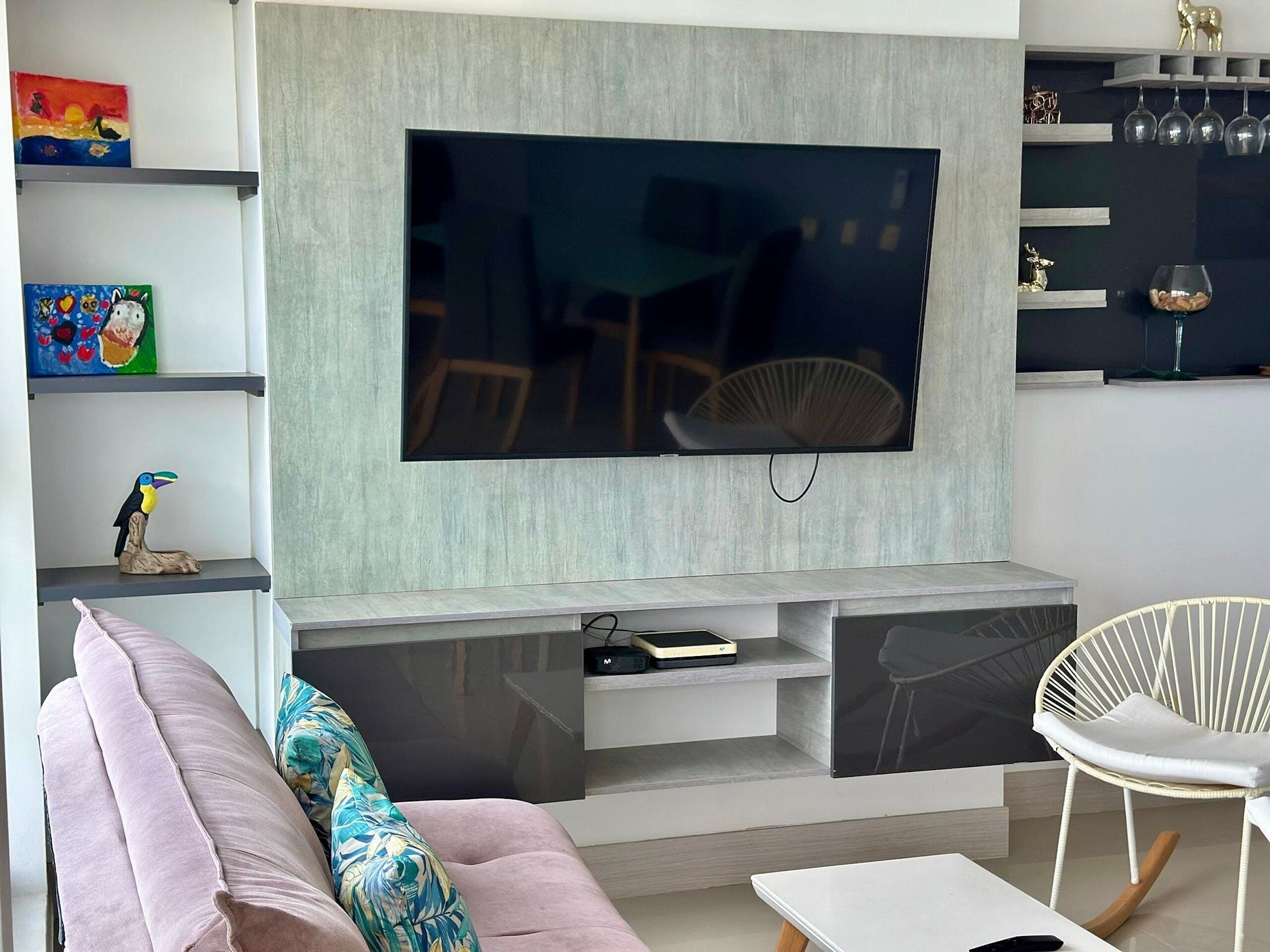 Superior Apartment | Living area | 50-inch LED TV with digital channels, TV