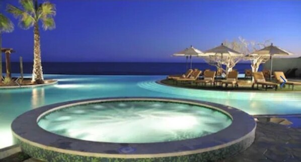 Outdoor pool, a heated pool