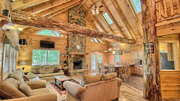 TV, fireplace, DVD player