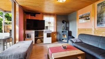 TV, fireplace, stereo