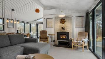 TV connectée, cheminée