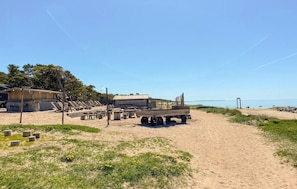 Vlak bij het strand