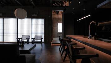 Design House | Living area | 60-inch flat-screen TV with digital channels, TV