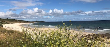Beach nearby, sun-loungers