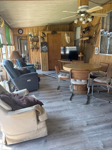 Retreat for tournament fishermen and hunters.