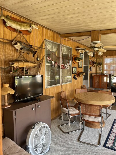 Retreat for tournament fishermen and hunters.