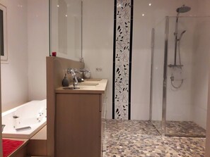 Combined shower/bathtub, jetted bath, hair dryer - 170 m² between Lyon and St Etienne (Saint-Martin-la-Plaine)