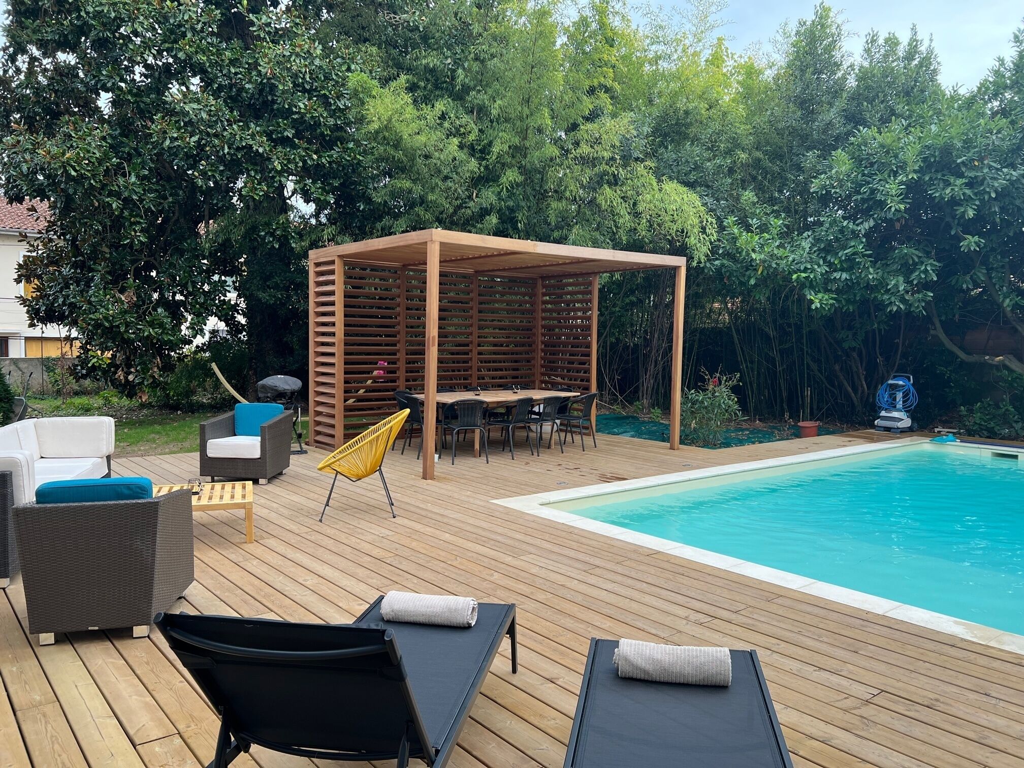 A heated pool