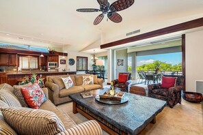 Smart TV, DVD player, music library, video library - Stunning, spacious home with VIP access to private Mauna Lani Beach Club!   (Waimea)