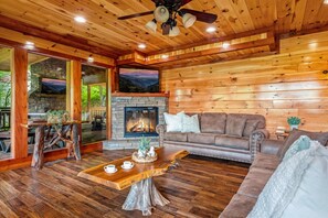 TV, fireplace, DVD player, foosball