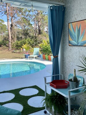 A heated pool