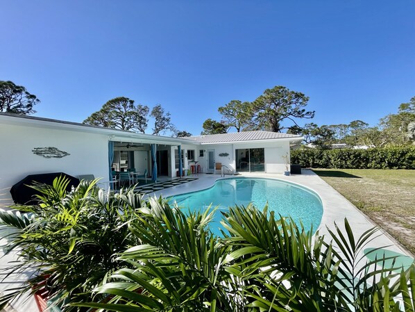 A heated pool