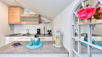 Fridge, oven, stovetop, dishwasher