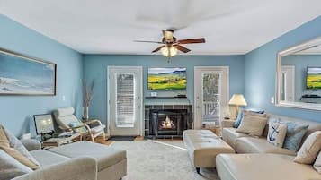 Smart-tv och eldstad