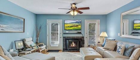 TV connectée, cheminée