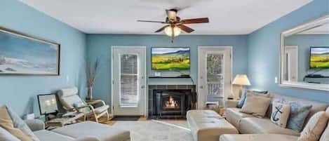 TV connectée, cheminée