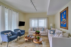 TV, offices - Beach Condo w/ Ocean View Bh-302 @ Costa Atlantica (Punta Cana)