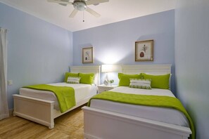 2 bedrooms, iron/ironing board, travel cot, WiFi