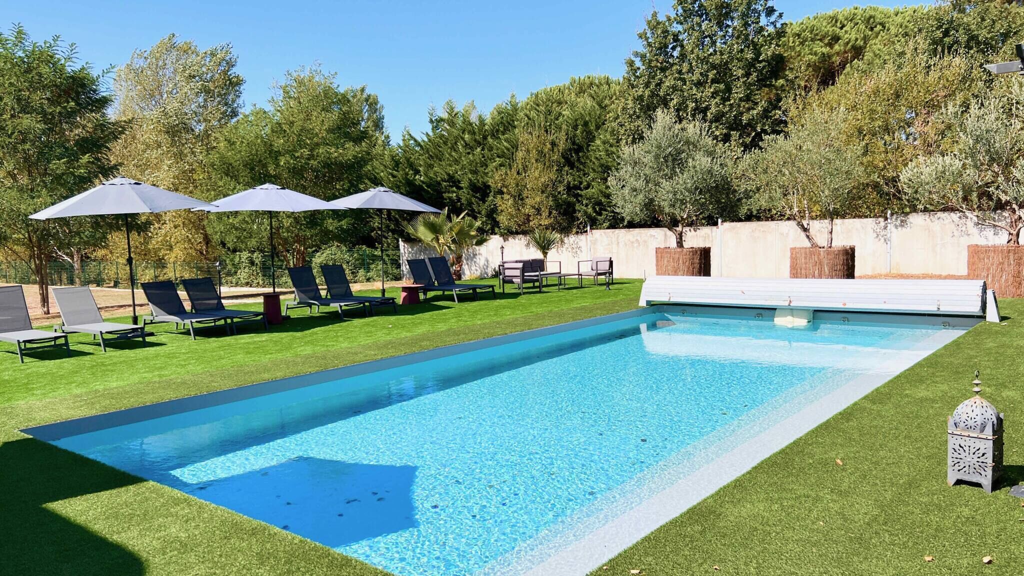 A heated pool