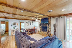 TV, DVD player, books